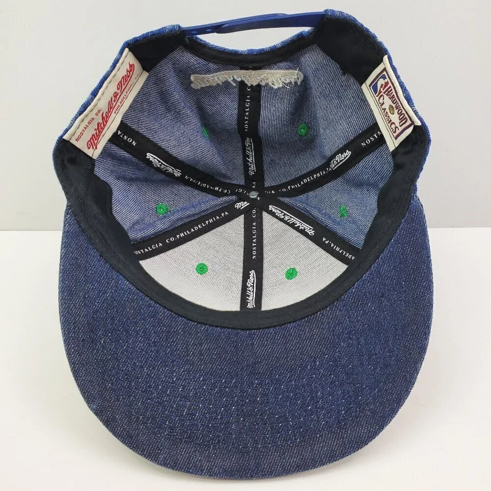 Boston Celtics Snapback Hat Mitchell Ness Hardwood Classics Embroidered